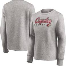 Women Jackets & Sweaters Fanatics Heathered Gray Arizona Coyotes Fan Favorite Script Pullover Sweatshirt