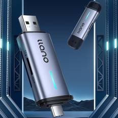 USB-C And USB 3.0 SD Card Reader, 2 In 1 Memory Card Reader, For SD/Micro SD/SDHC/SDXC/MMC
