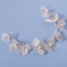 Silver Headbands Shein Hollow Out Leaf Decor Bridal Hairband Boho