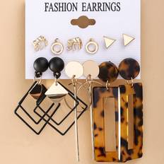 Smycken Shein 6pairs Tortoiseshell Geometric Earrings