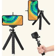 Shein Flexible Tripod Phone Holder With Sponge,Octopus Shaped Mini Tripod Compatible With IPhone Mini Camera Tripod Phone Holder Clip Stand