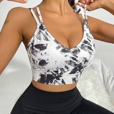 Shein Unterwäsche Shein Floral Print Cut Out Back Sports Bra