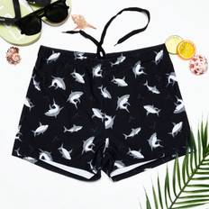 Shein Badkläder Shein Men Allover Shark Print Swim Trunks