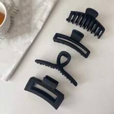 Shein 4 Pcs Solid Hair Claw Casual