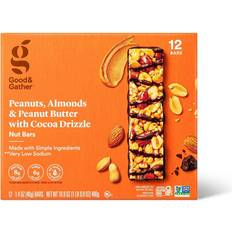 Potassium Bars Good & Gather Almonds and Peanut Butter with Cocoa Drizzle Nut Bar 40g 12 pcs