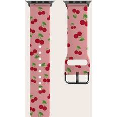 Shein Cute Cherry Design Silicone Watch Band Compatible With Apple Watch 38mm 40mm 41mm 42mm 44mm 45mm 49mm