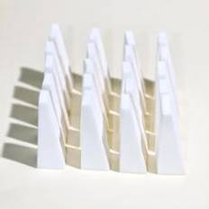Vita Svampar Shein 20pcs White Trapezoid Soft Foundation Puff Concealer Flawless Blending Makeup Sponge,Nail Art Sponges Make Up Wedges Triangle Shape Sponge Cosmetic We