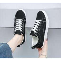 Shein Women Letter Graphic Lace-up Front Canvas Shoes, Sporty Outdoor Sneakers