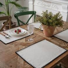 Svarta Bordstabletter Shein 1pc Embroidery Bordstablett Svart