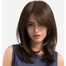 Shein HAIRCUBE Natural Brown Bangs Wigs Layered Wigs Wigs Daily Beautiful