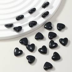 Black DIY Shein Black Heart Shaped Beads 20pcs