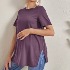 Shein Maternity Split Hem Solid Tee