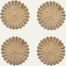 Beige Sottobicchieri KIM SEYBERT Etoile Set of 4 CHAMPAGNE Coaster