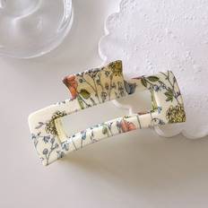 Shein 1pc Vintage Floral Print Hair Claw Clip