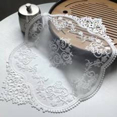 Vita Bordstabletter Shein 1pc Floral Placemat, Place Mat Bordstablett Vit