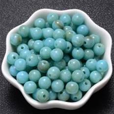 Blue DIY Shein Fashionable 8mm DIY Bead 100pcs