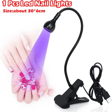Shein 1pc Led Nail Lights Dryer UV Flexible Clip-On Mini USB Gel Curing
