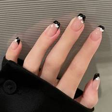 Shein Instantly Upgrade Your Look with 24pcs Long Coffin French Heart Nail