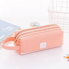 Shein Portable Double-Layer Large Capacity Zipper Pencil Case