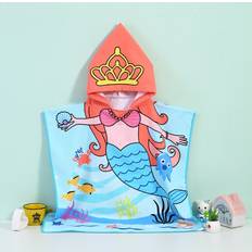 Shein Cartoon Graphic Bath Towel, Cute Hooded Bath Towel For Kids