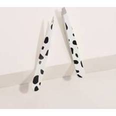 Vita Pincetter Shein 2pcs Mini Dairy Cow Pattern Eyebrow Tweezers For Women 2pcs Slant Pointed Precision Tweezers For Eyebrows & Ingrown Hair Removal-Black & White