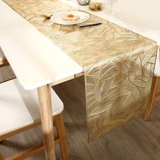 Gold Tablecloths Shein 1pc Hollow Out Leaf Pattern Bordsduk Guld