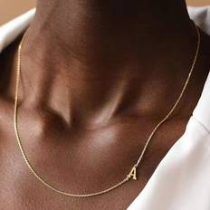 Shein 2023 Fashion New A-Z Letter Necklace Women Simple Steel Link Necklace For Women
