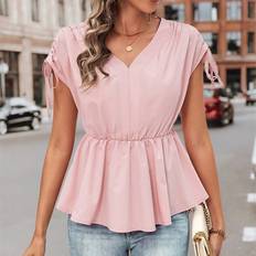 Drawstring Blouses Shein Women Blouses