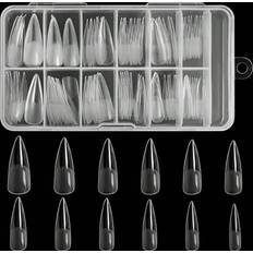 Shein Half-Matte Long Pointed False Nails - 12 Sizes