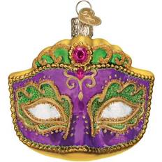 Old World Christmas Mardi Gras Mask Glass Tree Ornament 36241