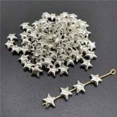 Shein 50pcs/set 6mm Fashion Zinc Alloy Star Shaped DIY Bead For Women For Jewelry Making