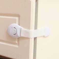 1pc Baby Safety Lock, White ABS Self Adhesive Drawer Safety Lock For Home