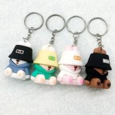 Plånböcker & Nyckelhållare Shein 4pcs Cartoon Rabbit Charm Keychain For Crafts Hanging Keychain Bag Decoration Holiday Gift