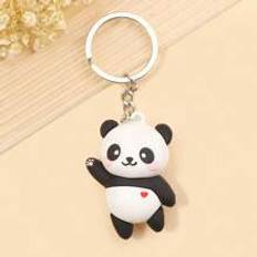 Plånböcker & Nyckelhållare Shein Cartoon Panda Charm Keychain,Best days Cute Animal Keychain Silicone Lovely Panda Cartoon Key Rings
