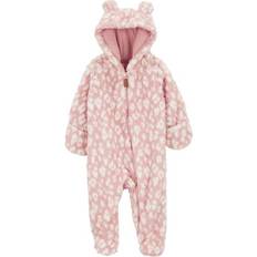 Leopard Jumpsuits Children's Clothing Carter's Baby Leopard Sherpa Jumpsuit - Pink