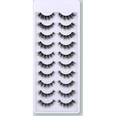 Makeup Shein Separated False Eyelashes, 10 pairs 16mm messy cross-short eyelashes