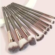 Makeup Shein 9pcs Makeup Brushes Set Eye Shadow Foundation Women Cosmetic Brush Eyeshadow Blush Powder Blending Beauty Soft Makeup Tools