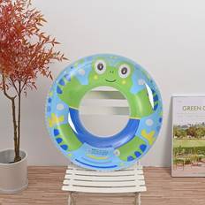 Swim Ring Shein 1pc Frog Pattern Swimming Ring Green Inflatable Pool Toy For Both Kids & Adults