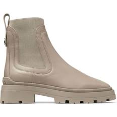 Silver Boots Jimmy Choo Laarzen Met Logoplakkaat - Beige