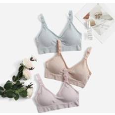 Graviditet & Amning Shein Maternity Plain Nursing Bra 3pack