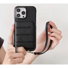 Shein Lychee-grain Texture Pu Leather Wallet Phone Case With Strap Compatible With Apple Iphone 14/13/12/11/pro/max, Google Pixel 4 Xl/6/7/8/pro/6a/7a