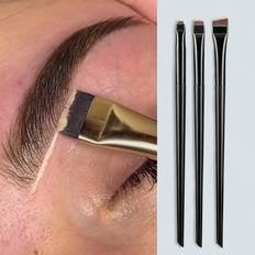 Shein 3pcs/set Makeup Brushes Including Angled Eyeliner Brush, Eyebrow Brush, Ultra-thin Eyeshadow Brush
