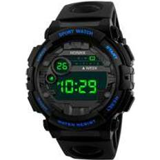 Shein HONHX 1pc Kids Rubber Sporty Round Digital Watch For Daily Life
