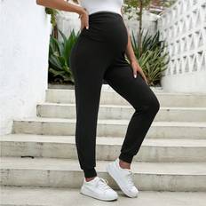 XXS Maternity & Nursing Wear Shein Maternity Ruched Side Wide Waistband Pants