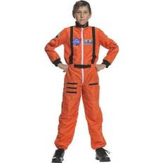 Astronaut - Costumes Fancy Dresses Underwraps Costumes Kids Orange Astronaut Jumpsuit Orange