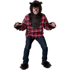 Teen Fancy Dresses Fun Costumes Adult Fierce Werewolf Costume Brown/Gray/Red