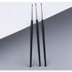 Cosmetics Shein 3pcs Black Soft Hair Fine Eyelash Fiber Eyeliner Brush Eyelid Brush Lying Silkworm Brush Makeup Brush