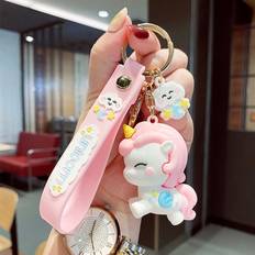 Rosa Plånböcker & Nyckelhållare Shein 1pc Cartoon Unicorn Cute Keychain