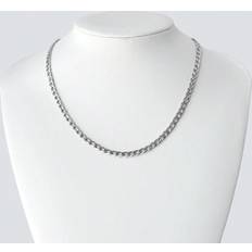 Men Necklaces on sale Shein Fashion Men's Lock Chain Necklace Stainless Steel Waterproof - Silver