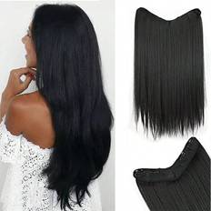 Shein 16 Inch 20 Inch 24 Inch Straight Black Synthetic V Hair Extension